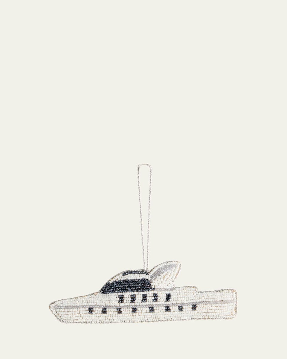 Beaded Yacht Christmas Ornament